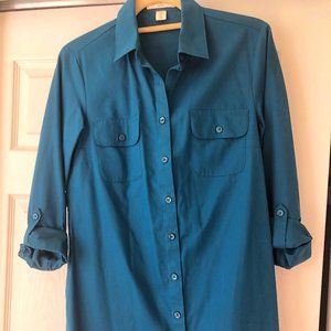 Coldwater Creek Teal tunic blouse Size xs